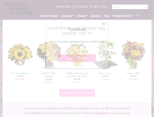 Tablet Screenshot of kendallsflowers.com